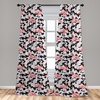 image:imageAmbesonne Flower Curtains Wild Flowers Poppies and Daisies Rural Nature Scenery in Meadows Rustic Window Treatments 2 Panel Set for Living Room Bedroom Pair of  28 x 84 White YellowCoral Pink