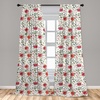 image:imageAmbesonne Flower Curtains Wild Flowers Poppies and Daisies Rural Nature Scenery in Meadows Rustic Window Treatments 2 Panel Set for Living Room Bedroom Pair of  28 x 84 White YellowVermilion Green Magenta