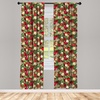 image:imageAmbesonne Flower Curtains Wild Flowers Poppies and Daisies Rural Nature Scenery in Meadows Rustic Window Treatments 2 Panel Set for Living Room Bedroom Pair of  28 x 84 White YellowRuby Green