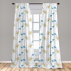 image:imageAmbesonne Flower Curtains Wild Flowers Poppies and Daisies Rural Nature Scenery in Meadows Rustic Window Treatments 2 Panel Set for Living Room Bedroom Pair of  28 x 84 White YellowAzure Blue Yellow White