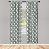 image:imageAmbesonne Flower Curtains Wild Flowers Poppies and Daisies Rural Nature Scenery in Meadows Rustic Window Treatments 2 Panel Set for Living Room Bedroom Pair of  28 x 84 White YellowPale Slate Blue and Vermilion