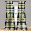 image:imageAmbesonne Garden Art Curtains Botanical Pattern Echinacea Flowers Stems and Leaves Gardening Plants Window Treatments 2 Panel Set for Living Room Bedroom Pair of  28 x 84 RoseSand Brown Sea Blue Beige