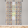 image:imageAmbesonne Garden Art Curtains Botanical Pattern Echinacea Flowers Stems and Leaves Gardening Plants Window Treatments 2 Panel Set for Living Room Bedroom Pair of  28 x 84 RoseOrange Burgundy