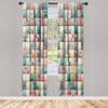 image:imageAmbesonne Garden Art Curtains Botanical Pattern Echinacea Flowers Stems and Leaves Gardening Plants Window Treatments 2 Panel Set for Living Room Bedroom Pair of  28 x 84 RoseEggshell Pink Teal