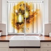 image:imageAmbesonne Geometric Kitchen Curtains Mosaic Motif with Traditional Fractal Forms Grid Graphic Print Window Drapes 2 Panel Set for Kitchen Cafe Decor 55 x 39 TurquoiseCoffee