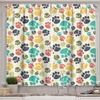 image:imageAmbesonne Geometric Kitchen Curtains Mosaic Motif with Traditional Fractal Forms Grid Graphic Print Window Drapes 2 Panel Set for Kitchen Cafe Decor 55 x 39 TurquoiseCharcoal Beige