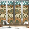 image:imageAmbesonne Geometric Window Curtains Patchwork Style Ornamental Squares with Various Polka Dots Stripes Lightweight Decorative 2Panel Set amp Rod Pocket Pair of  28 x 63 Avocado GreenKhaki Salmon Redwood
