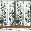 image:imageAmbesonne Geometric Window Curtains Patchwork Style Ornamental Squares with Various Polka Dots Stripes Lightweight Decorative 2Panel Set amp Rod Pocket Pair of  28 x 63 Avocado GreenWhite Laurel Green