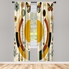 image:imageAmbesonne Geometric Window Curtains Patchwork Style Ornamental Squares with Various Polka Dots Stripes Lightweight Decorative 2Panel Set amp Rod Pocket Pair of  28 x 63 Avocado GreenPale Coffee Eggshell