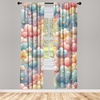 image:imageAmbesonne Geometric Window Curtains Patchwork Style Ornamental Squares with Various Polka Dots Stripes Lightweight Decorative 2Panel Set amp Rod Pocket Pair of  28 x 63 Avocado GreenBlush Mustard Blue