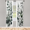image:imageAmbesonne Geometric Window Curtains Patchwork Style Ornamental Squares with Various Polka Dots Stripes Lightweight Decorative 2Panel Set amp Rod Pocket Pair of  28 x 63 Avocado GreenWhite Laurel Green