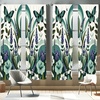 image:imageAmbesonne Geometric Window Curtains Patchwork Style Ornamental Squares with Various Polka Dots Stripes Lightweight Decorative 2Panel Set amp Rod Pocket Pair of  28 x 63 Avocado GreenSeafoam Jade Green Ivory