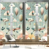 image:imageAmbesonne Geometric Window Curtains Patchwork Style Ornamental Squares with Various Polka Dots Stripes Lightweight Decorative 2Panel Set amp Rod Pocket Pair of  28 x 63 Avocado GreenPale Teal Blush Off White