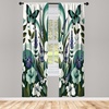 image:imageAmbesonne Geometric Window Curtains Patchwork Style Ornamental Squares with Various Polka Dots Stripes Lightweight Decorative 2Panel Set amp Rod Pocket Pair of  28 x 63 Avocado GreenSeafoam Jade Green Ivory