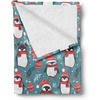 image:imageAmbesonne Gnome Soft Flannel Fleece Throw Blanket Nordic Tonttu Myth Finnish Creature Nisser Scandinavian Folklore Print Cozy Plush for Indoor and Outdoor Use 70 x 90 Grey RubyVermilion Grey and Slate Blue
