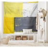 image:imageAmbesonne Grey and Yellow Tapestry Street Art Modern Grunge Abstract Design Squares Wide Wall Hanging for Bedroom Living Room Dorm 60 X 40 Charcoal Grey YellowGrey Yellow