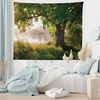 image:imageAmbesonne Grey and Yellow Tapestry Street Art Modern Grunge Abstract Design Squares Wide Wall Hanging for Bedroom Living Room Dorm 60 X 40 Charcoal Grey YellowBrown Green Dust