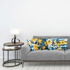 image:imageAmbesonne Grey and Yellow Throw Pillow Cushion Cover Abstract Grunge Style Brushstrokes Painting Style Decorative Square Accent Pillow Case 20 X 20 White CharcoalYellow Dark Sky Blue