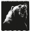 image:imageAmbesonne Indie Shower Curtain Hand Drawn Dressed up Walrus Animal Long Teeth Smoking Antromorphic Sketch Art Cloth Fabric Bathroom Decor Set with Hooks 69 W x 70 L White BlackCharcoal Grey White