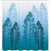 image:imageAmbesonne Indie Shower Curtain Hand Drawn Dressed up Walrus Animal Long Teeth Smoking Antromorphic Sketch Art Cloth Fabric Bathroom Decor Set with Hooks 69 W x 70 L White BlackAzure Blue