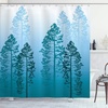 image:imageAmbesonne Indie Shower Curtain Hand Drawn Dressed up Walrus Animal Long Teeth Smoking Antromorphic Sketch Art Cloth Fabric Bathroom Decor Set with Hooks 69 W x 70 L White BlackAzure Blue