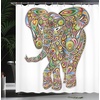 image:imageAmbesonne Indie Shower Curtain Hand Drawn Dressed up Walrus Animal Long Teeth Smoking Antromorphic Sketch Art Cloth Fabric Bathroom Decor Set with Hooks 69 W x 70 L White BlackMulticolor White