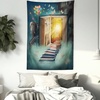 image:imageAmbesonne Landscape Tapestry American City Sunset over Manhattan and Brooklyn Bridge Cityscape Picture Print Wall Hanging for Bedroom Living Room Dorm Decor 40 X 60 Blue OrangeTeal and Yellow