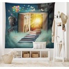 image:imageAmbesonne Landscape Tapestry American City Sunset over Manhattan and Brooklyn Bridge Cityscape Picture Print Wall Hanging for Bedroom Living Room Dorm Decor 40 X 60 Blue OrangeTeal Yellow