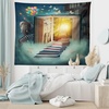 image:imageAmbesonne Landscape Tapestry American City Sunset over Manhattan and Brooklyn Bridge Cityscape Picture Print Wall Hanging for Bedroom Living Room Dorm Decor 40 X 60 Blue OrangeTeal Yellow