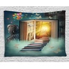 image:imageAmbesonne Landscape Tapestry American City Sunset over Manhattan and Brooklyn Bridge Cityscape Picture Print Wall Hanging for Bedroom Living Room Dorm Decor 40 X 60 Blue OrangeTeal Yellow