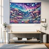 image:imageAmbesonne Landscape Tapestry American City Sunset over Manhattan and Brooklyn Bridge Cityscape Picture Print Wall Hanging for Bedroom Living Room Dorm Decor 40 X 60 Blue OrangePale Purple Aqua Indigo