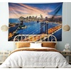 image:imageAmbesonne Landscape Tapestry American City Sunset over Manhattan and Brooklyn Bridge Cityscape Picture Print Wall Hanging for Bedroom Living Room Dorm Decor 40 X 60 Blue OrangeBlue Orange