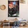 image:imageAmbesonne Landscape Tapestry American City Sunset over Manhattan and Brooklyn Bridge Cityscape Picture Print Wall Hanging for Bedroom Living Room Dorm Decor 40 X 60 Blue OrangeCharcoal Grey Burnt Sienna