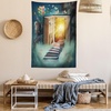 image:imageAmbesonne Landscape Tapestry American City Sunset over Manhattan and Brooklyn Bridge Cityscape Picture Print Wall Hanging for Bedroom Living Room Dorm Decor 40 X 60 Blue OrangeTeal and Yellow