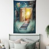 image:imageAmbesonne Landscape Tapestry American City Sunset over Manhattan and Brooklyn Bridge Cityscape Picture Print Wall Hanging for Bedroom Living Room Dorm Decor 40 X 60 Blue OrangeTeal and Yellow