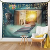 image:imageAmbesonne Landscape Tapestry American City Sunset over Manhattan and Brooklyn Bridge Cityscape Picture Print Wall Hanging for Bedroom Living Room Dorm Decor 40 X 60 Blue OrangeTeal and Yellow