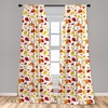 image:imageAmbesonne Leaf Curtains Colorful Fall Autumn Leaves on White Background Seasonal Design Modern Art Window Treatments 2 Panel Set for Living Room Bedroom Pair of  28 x 84 Red Orange YellowRed Orange Yellow