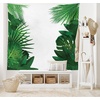 image:imageAmbesonne Leaf Tapestry Exotic Fantasy Hawaiian Tropical Palm Leaves Floral Graphic Art Print Wide Wall Hanging for Bedroom Living Room Dorm 60 X 40 Green WhiteGreen White
