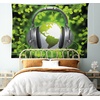 image:imageAmbesonne Leaf Tapestry Exotic Fantasy Hawaiian Tropical Palm Leaves Floral Graphic Art Print Wide Wall Hanging for Bedroom Living Room Dorm 60 X 40 Green WhiteGreen Grey