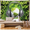 image:imageAmbesonne Leaf Tapestry Exotic Fantasy Hawaiian Tropical Palm Leaves Floral Graphic Art Print Wide Wall Hanging for Bedroom Living Room Dorm 60 X 40 Green WhiteGreen Grey