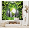 image:imageAmbesonne Leaf Tapestry Exotic Fantasy Hawaiian Tropical Palm Leaves Floral Graphic Art Print Wide Wall Hanging for Bedroom Living Room Dorm 60 X 40 Green WhiteGreen Grey