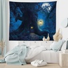 image:imageAmbesonne Leaf Tapestry Exotic Fantasy Hawaiian Tropical Palm Leaves Floral Graphic Art Print Wide Wall Hanging for Bedroom Living Room Dorm 60 X 40 Green WhiteNight Blue