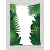 image:imageAmbesonne Leaf Tapestry Exotic Fantasy Hawaiian Tropical Palm Leaves Floral Graphic Art Print Wide Wall Hanging for Bedroom Living Room Dorm 60 X 40 Green WhiteGreen White