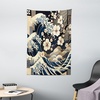 image:imageAmbesonne Leaf Tapestry Exotic Fantasy Hawaiian Tropical Palm Leaves Floral Graphic Art Print Wide Wall Hanging for Bedroom Living Room Dorm 60 X 40 Green WhiteTaupe Beige Dark Blue