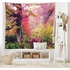 image:imageAmbesonne Leaf Tapestry Exotic Fantasy Hawaiian Tropical Palm Leaves Floral Graphic Art Print Wide Wall Hanging for Bedroom Living Room Dorm 60 X 40 Green WhitePink Green