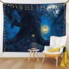 image:imageAmbesonne Leaf Tapestry Exotic Fantasy Hawaiian Tropical Palm Leaves Floral Graphic Art Print Wide Wall Hanging for Bedroom Living Room Dorm 60 X 40 Green WhiteNight Blue