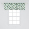 image:imageAmbesonne Leaf Window Valance Vintage Retro 60s Seem Banana Palm Tree Leaves Flowers Hibiscus Curtain Valance for Kitchen Bedroom Decor with Rod Pocket 54 X 18 Caramel BurgundyPale Mint Green and White