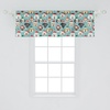 image:imageAmbesonne Leaf Window Valance Vintage Retro 60s Seem Banana Palm Tree Leaves Flowers Hibiscus Curtain Valance for Kitchen Bedroom Decor with Rod Pocket 54 X 18 Caramel BurgundySeafoam Vermilion Green