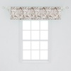image:imageAmbesonne Leaf Window Valance Vintage Retro 60s Seem Banana Palm Tree Leaves Flowers Hibiscus Curtain Valance for Kitchen Bedroom Decor with Rod Pocket 54 X 18 Caramel BurgundyBrown White