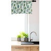 image:imageAmbesonne Leaf Window Valance Vintage Retro 60s Seem Banana Palm Tree Leaves Flowers Hibiscus Curtain Valance for Kitchen Bedroom Decor with Rod Pocket 54 X 18 Caramel BurgundyPale Mint Green and White